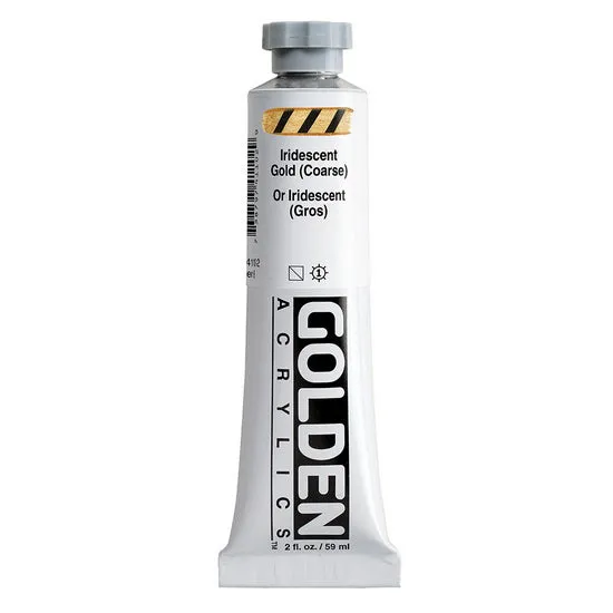 Acrylic heavy body - 2 oz iridescent gold coarse s6