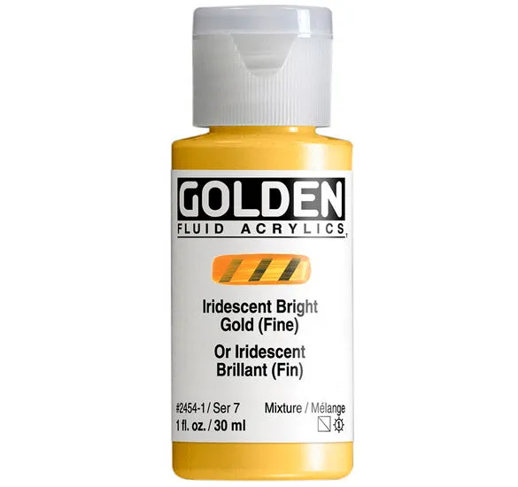 Acrylic fluid - 1 oz bright iridescent gold s7