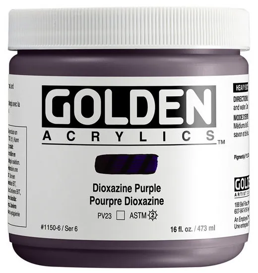 Acrylic heavy body - 16 oz dioxazine purple s6