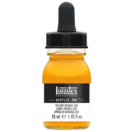 Acrylic Ink Yellow Orange Azo- 30ml