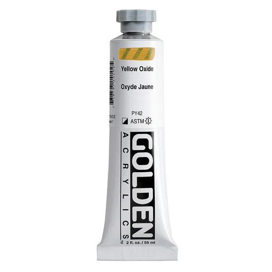 Acrylic heavy body - 2 oz yellow oxide s1