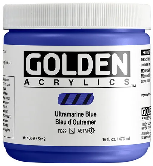 Acrylic heavy body - 16 oz ultramarine blue s2