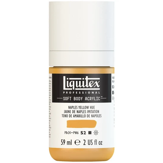 Soft body acrylic - 2oz - naples yellow hue - s2