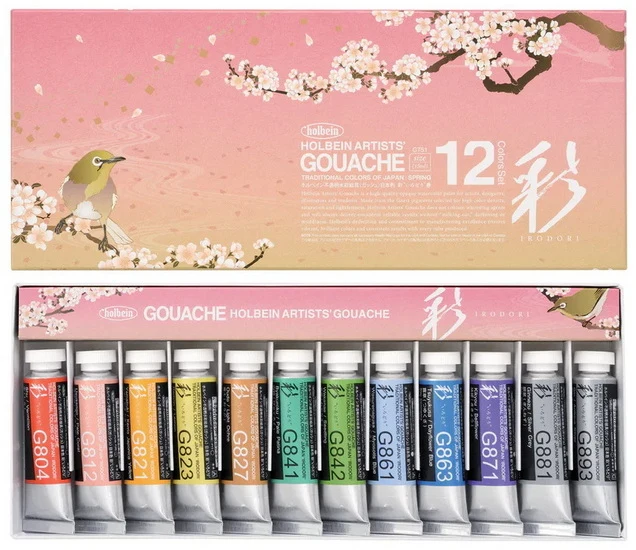 Set of 12 Gouache Irodori Spring - 15ml
