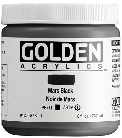 Acrylic high flow - 8 oz mars black s1