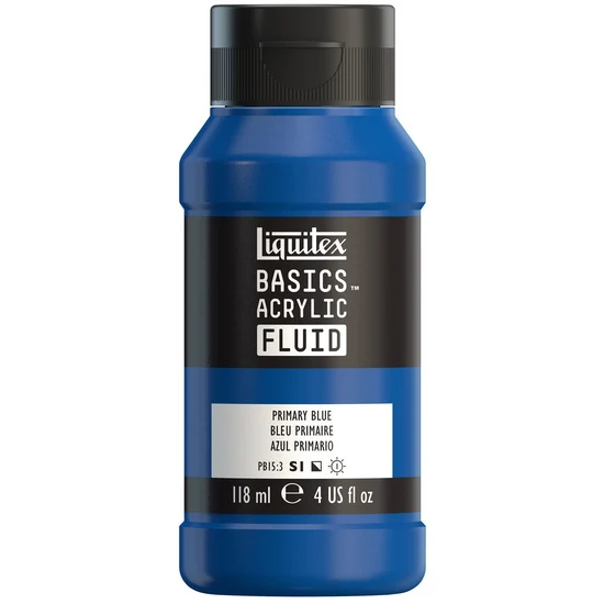 Basics fluid acrylic - 4oz - primary blue