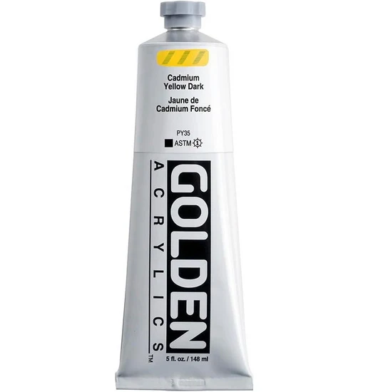 Acrylic heavy body - 5 oz cadmium yellow dark s7
