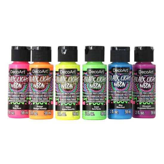 Set of Americana Acrylics Multisurfaces Neon- 6X60ml