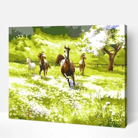 Paint by Numbers - "Field of Horses"
