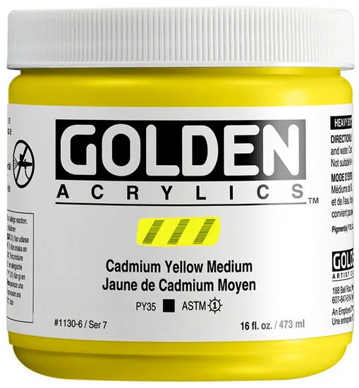 Acrylic heavy body - 16 oz cadmium yellow medium s7