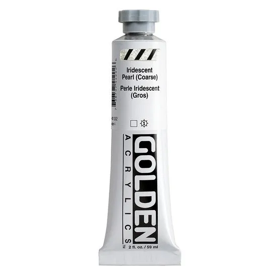 Acrylic heavy body - 2 oz iridescent pearl coarse s4