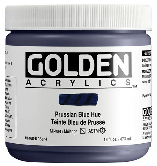 Acrylic heavy body - 16 oz prussian blue hue s4
