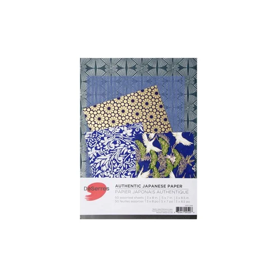 Japanese Paper Set of 50 Blue Mix - 6X9"