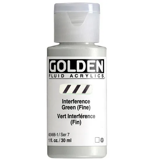 Acrylic fluid - 1 oz fine interference green s7