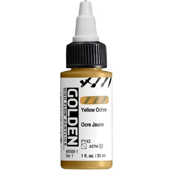 Acrylic high flow - 1 oz yellow ochre s1