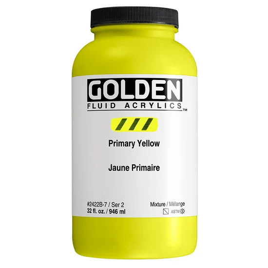 Acrylic fluid - 32 oz primary yellow s2