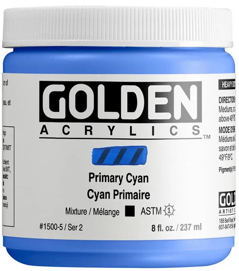 Acrylic high flow - 8 oz primary cyan s2