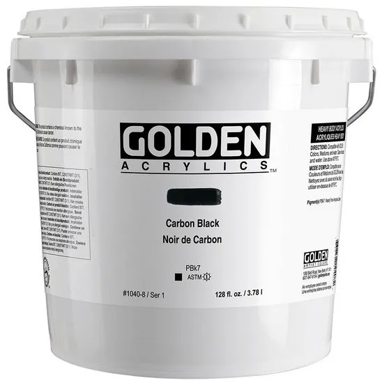 Acrylic heavy body - 128 oz carbon black s1