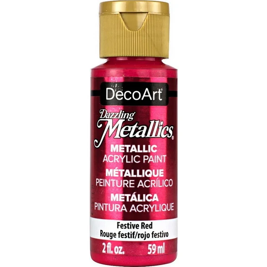 Americana Acrylic Dazzling Metallics Festive Red - 60ml