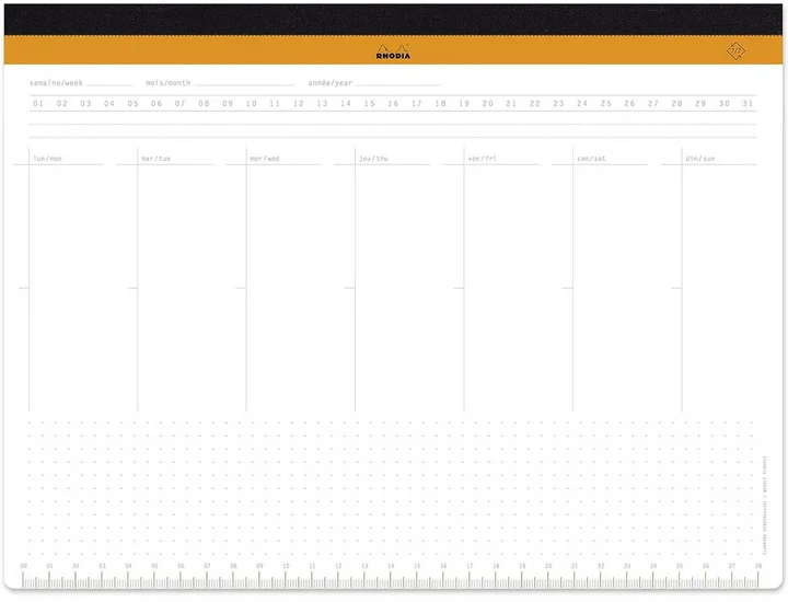 Undated Weekly Desk Pad - A4PLUS