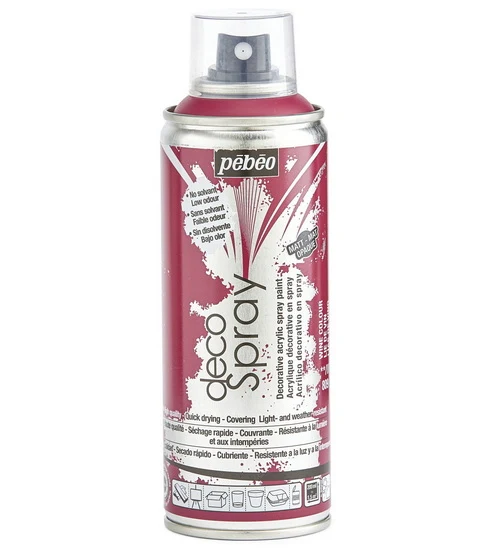 Acrylic spray - décospray - 200ml - burgundy
