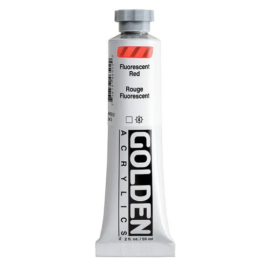 Acrylic heavy body - 2 oz fluorescent red s5