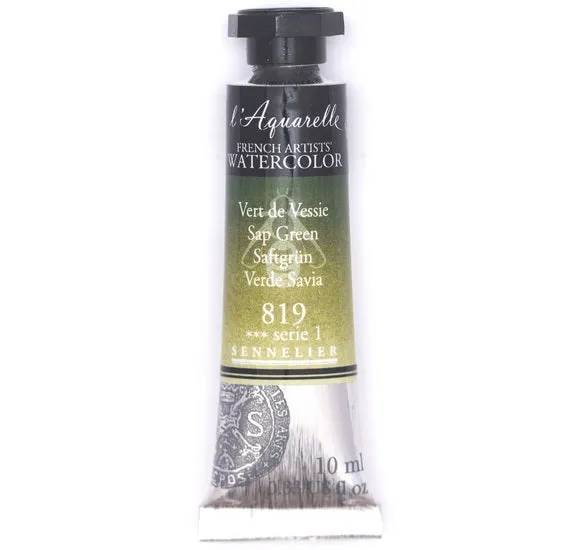 Watercolor tube - 10ml - sap green - vert de vessie - s1