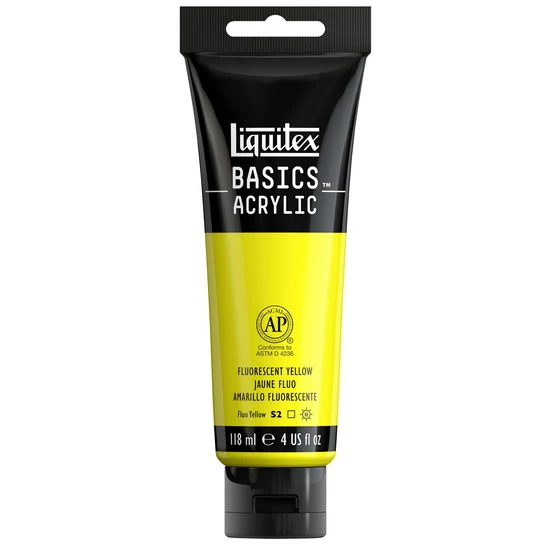 Basics acrylic - 4oz - fluorescent yellow