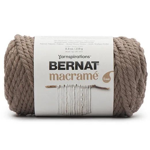 Macrame yarn #6 - 250g - gray brown