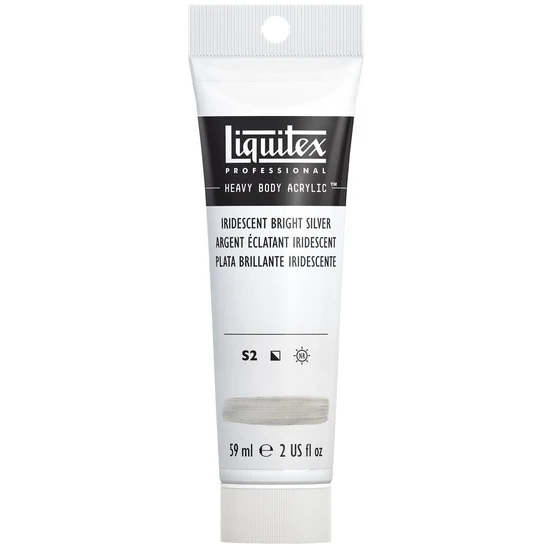 Acrylic hb - 2oz - iridescent bright silver - s2a