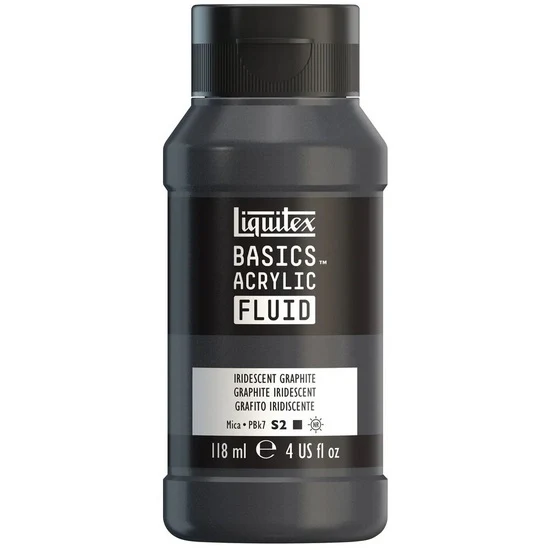 Basics fluid acrylic - 4oz - iridescent graphite