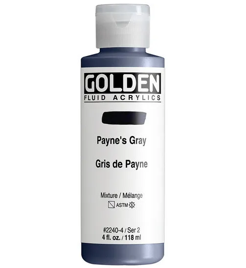 Acrylic fluid - 4 oz paynes gray s2