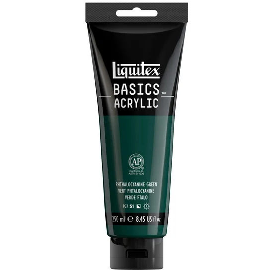 Basics acrylic - 8oz - phthalocyanine green