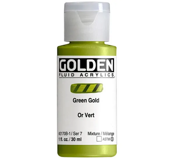 Acrylic fluid - 1 oz green gold s7