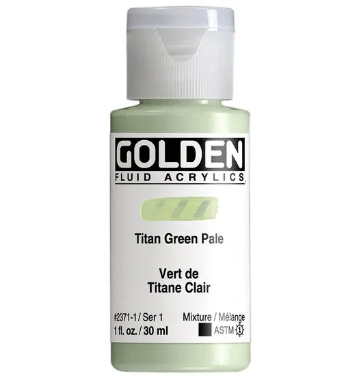 Acrylic fluid - 1 oz pale titanium green s1