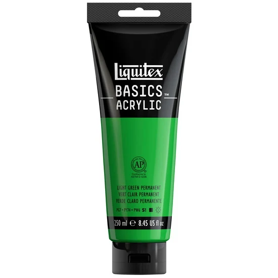 Basics acrylic - 8oz - light green permanent