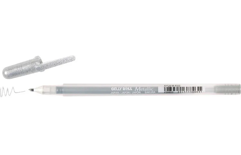 Gel pen gelly roll 0.4mm metallic silver