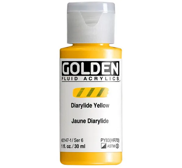 Acrylic fluid - 1 oz diarylide yellow s6