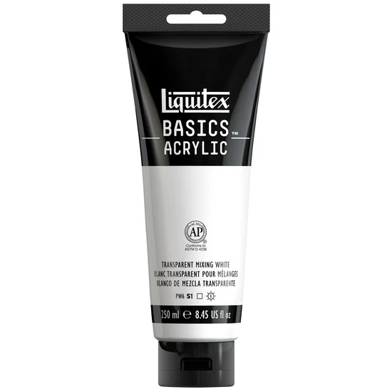 Basics acrylic - 8oz - transparent mixing white