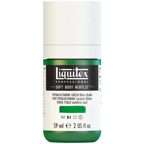Soft body acrylic - 2oz - phthalocyanie green yellow sh. - s1