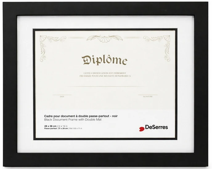Diploma Frame Black