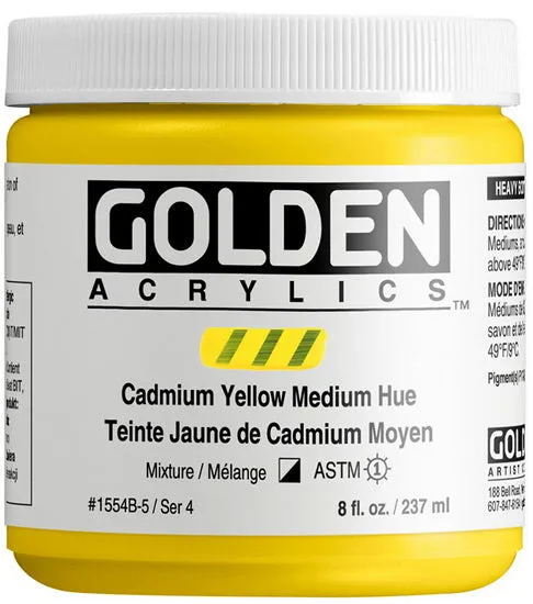 Acrylic high flow - 8 oz cadmium yellow medium hue s4