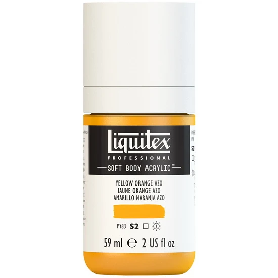 Soft body acrylic - 2oz - azo yellow orange - s2