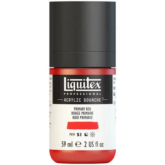 Acrylic gouache - 2oz - primary red - s1