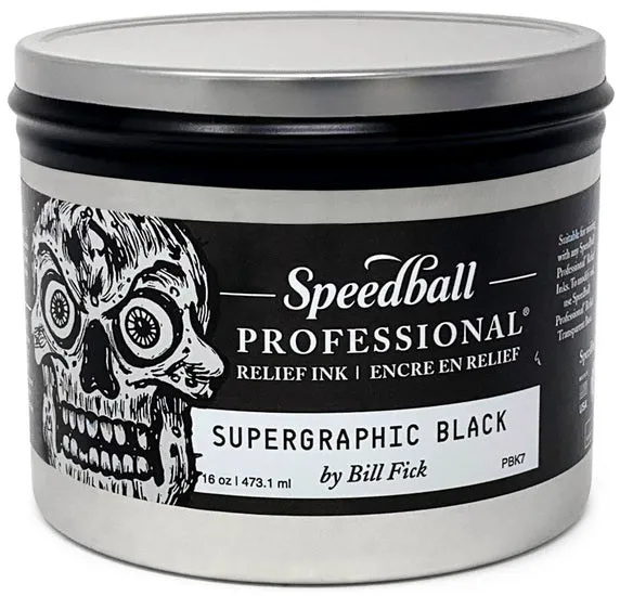 Linocut relief ink - supergraphic black - 32oz