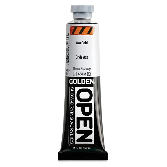 Acrylic open - 2 oz azo gold s4