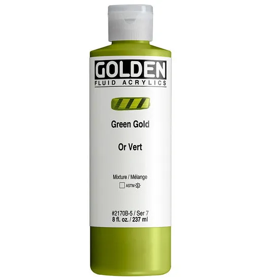 Acrylic fluid - 8 oz green gold s7