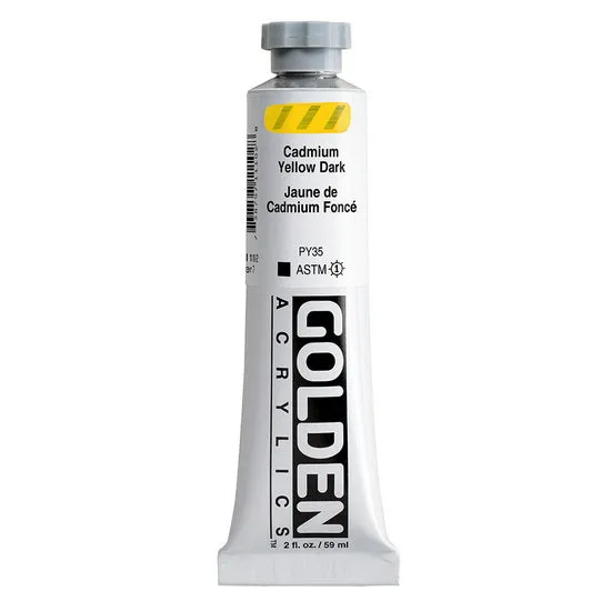 Acrylic heavy body - 2 oz cadmium yellow dark s7