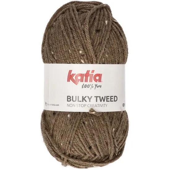 Bulky Tweed Yarn Light Brown - 100g