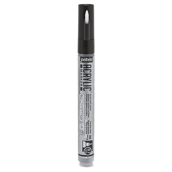 Acrylic marker - decomarker - 0.7 mm - precious silver